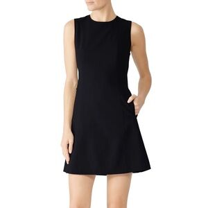 Theory Sz 12 Melaina Virgin Wool Classic Little Black Business Dress